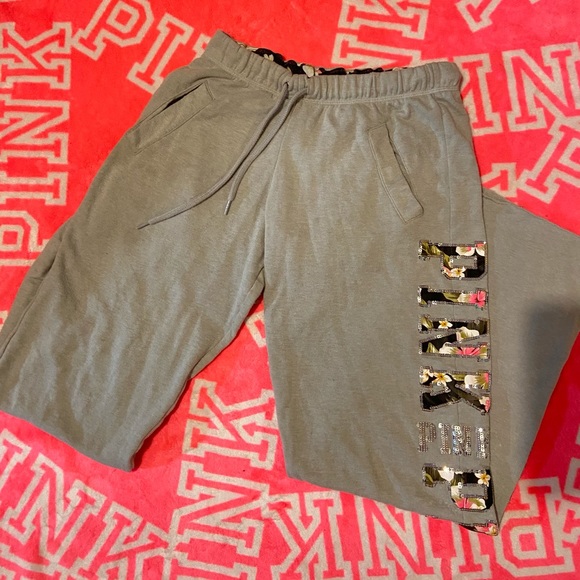 PINK Floral Joggers - Picture 2 of 2